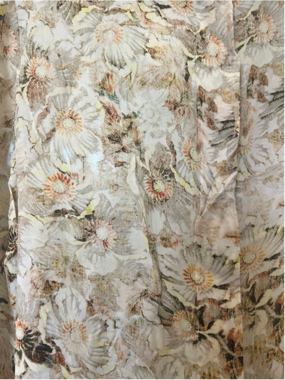 Chloé Floral Button Down Shirt, Size S, 36/4 Beige and White Floral New! - Picture 4 of 9